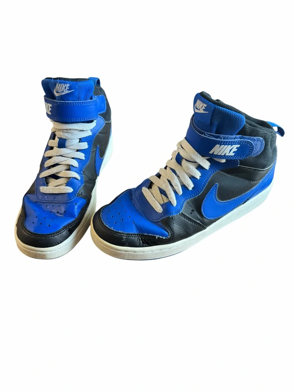 Nike Kids Mid-Top Court Borough Mid 2 Sneakers Game Royal blue colorway, size 7